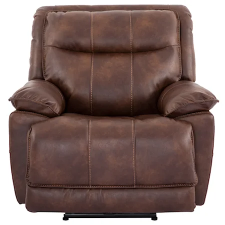 Glider Power Recliner with Pillow Arms